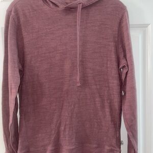 Faherty Organic Cotton Hoodie in Mauve